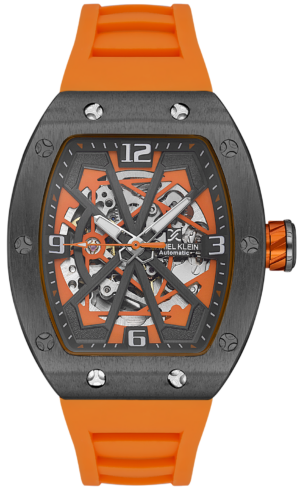 Daniel Klein Narancssárga Színű Férfi karóra, Skeleton Automatic DK.1.13634-5