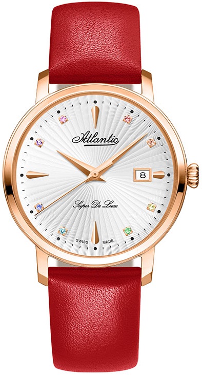 Atlantic Piros Színű Női karóra, Super De Luxe Precious Stones 29355.44.29LRD 1 Atlantic Piros Színű Női karóra, Super De Luxe Precious Stones 29355.44.29LRD