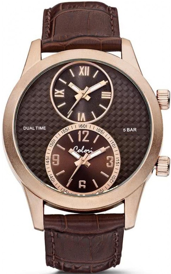 Colori Barna Színű Férfi karóra, Dual Time 5-COL425 1 Colori Barna Színű Férfi karóra, Dual Time 5-COL425