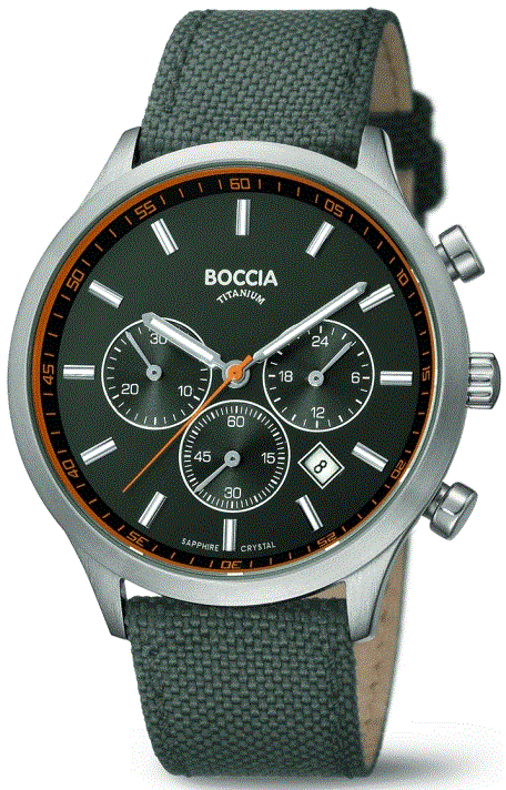 Boccia Zöld Színű Férfi karóra, 3750-01 1 Boccia Zöld Színű Férfi karóra, 3750-01