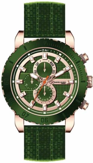Daniel Klein Sötétzöld és barna Színű Férfi karóra, Premium DK10387-7