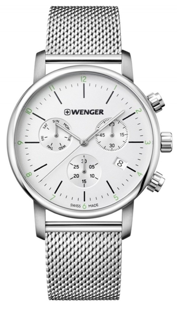 Wenger Ezüst Színű Férfi karóra, Urban Classic Chrono 01.1743.106 1 Wenger Ezüst Színű Férfi karóra, Urban Classic Chrono 01.1743.106