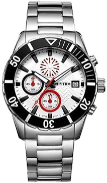 Rhythm Ezüst Színű Férfi karóra, Chronograph S1406S01