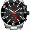 Rhythm Ezüst Színű Férfi karóra, Chronograph S1406S02
