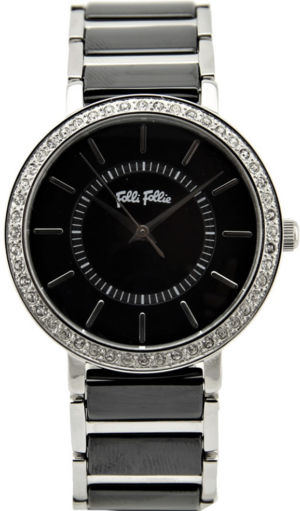Folli Follie Ezüst-fekete bicolor Színű Női karóra, WF5T133BPK