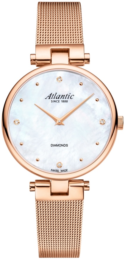 Atlantic Rózsaarany Színű Női karóra, Elegance Royal Diamonds Edition 29044.44.07RMB 1 Atlantic Rózsaarany Színű Női karóra, Elegance Royal Diamonds Edition 29044.44.07RMB