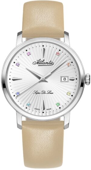 Atlantic Bézs Színű Női karóra, Super De Luxe Precious Stones 29355.41.29LCM