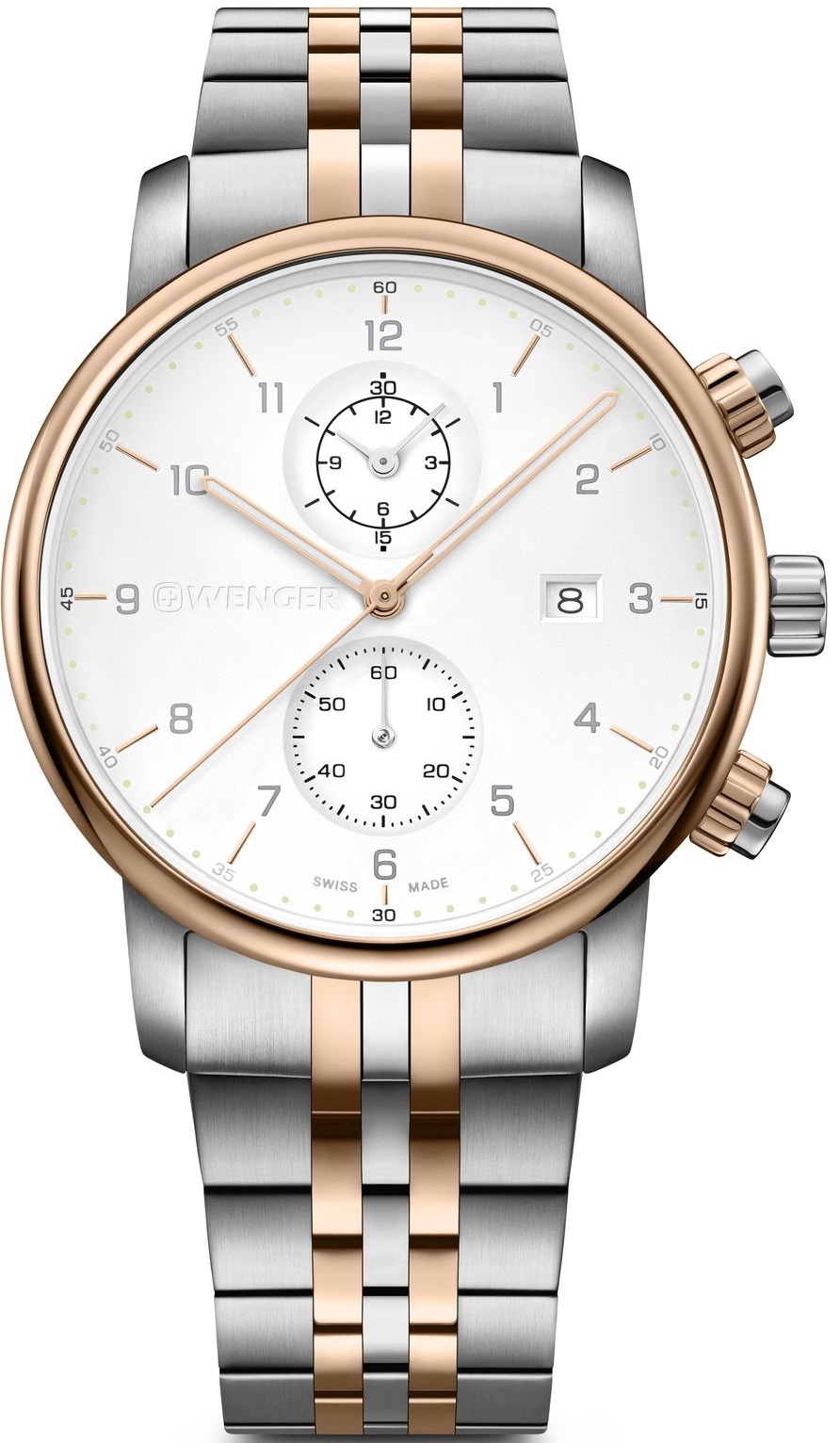 Wenger Ezüst-rózsaararny Színű Férfi karóra, Urban Classic Chrono 01.1743.127