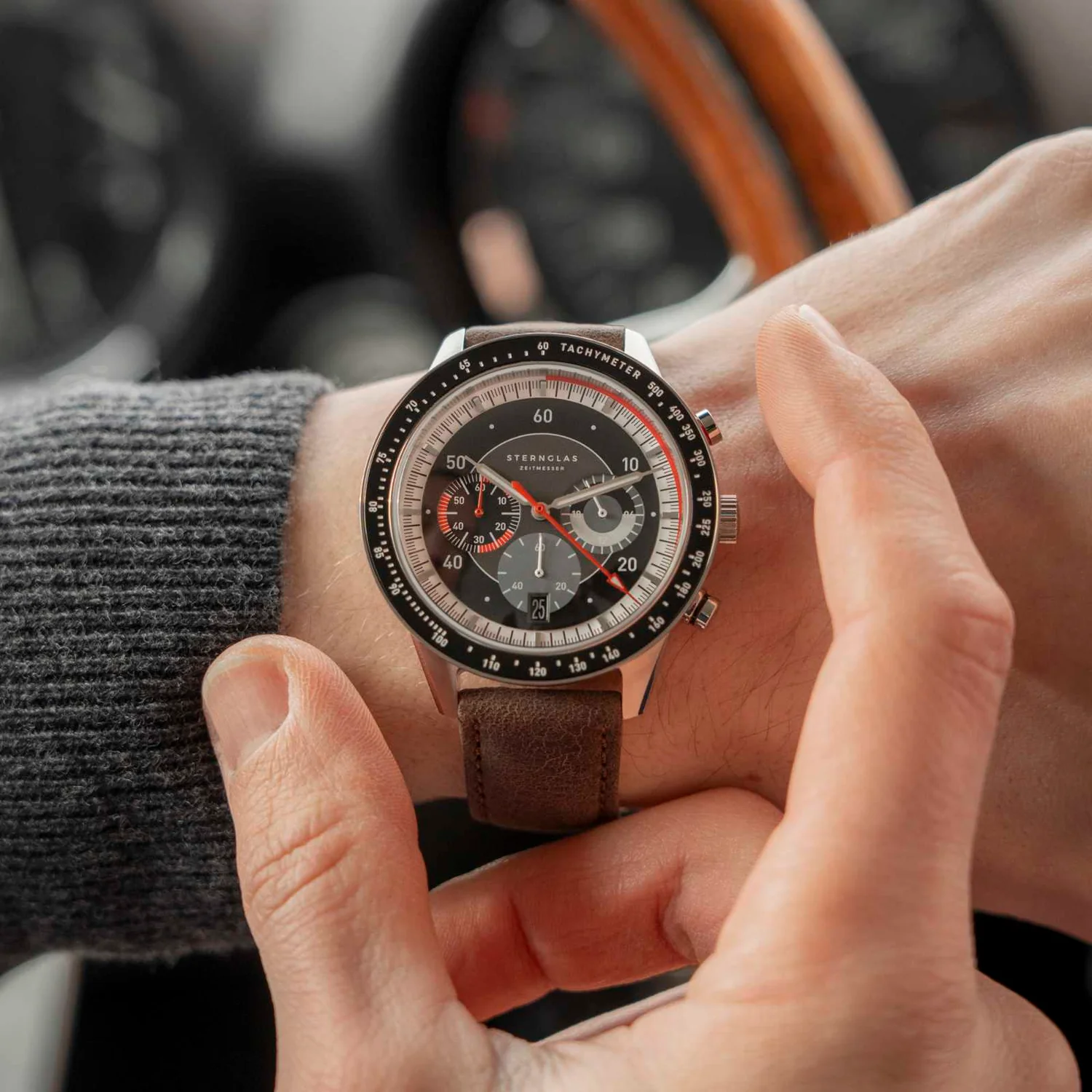Sternglas Tachymeter 2.0 I Barna színű I S01-TM03-MO02 3 S01-TM03-MO02 sternglas kronográf