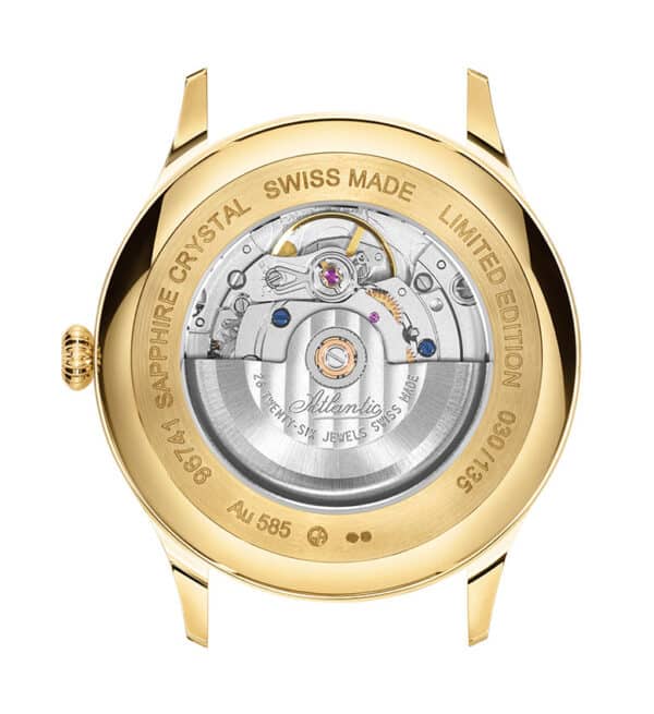 Atlantic tömör arany óra ⎮svájci automata⎮ Seagold Moonphase Limited 135 Year Anniversary Edition 6 Atlantic tömör arany óra ⎮svájci automata⎮ Seagold Moonphase Limited 135 Year Anniversary Edition - Image 6