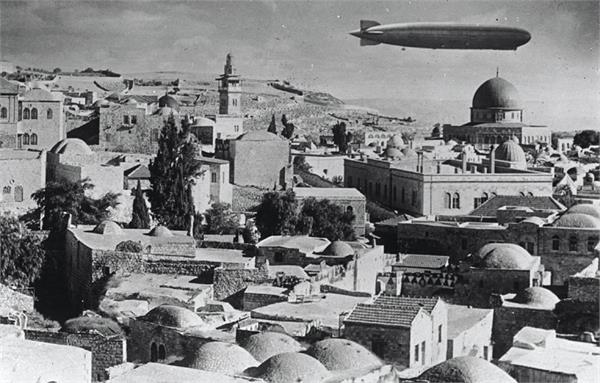Graf zeppelin léghajó Jeruzsálem felett